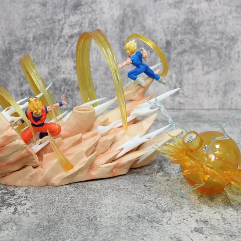 17cm Dragon Ball Z Vegeta Vs Goku Statue Figure Gift Collectible Anime - Picture 2 of 5